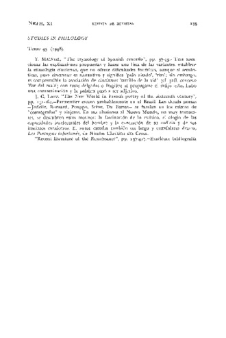 Reseña de la revista: Studies in philology: Tomo 45 (1948), tomo 46 (1949), tomo 47 (1950), tomo 48 (1951), tomo 49 (1952) Miniatura