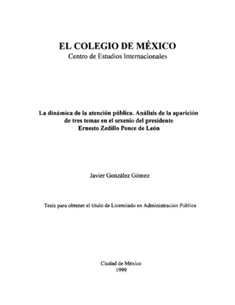 La dinámica de la atención pública: análisis de la aparición de tres temas en el sexenio del presidente Ernesto Zedillo Ponce de León Miniatura