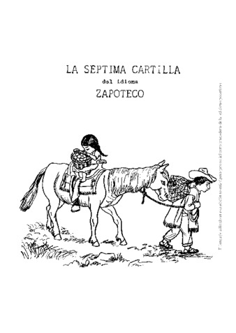 La séptima cartilla del idioma zapoteco de Atepec de la Sierra de Juárez, Oax thumbnail