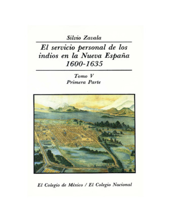 El servicio personal de los indios en la Nueva España: 1600-1635 : tomo V, primera parte Miniatura