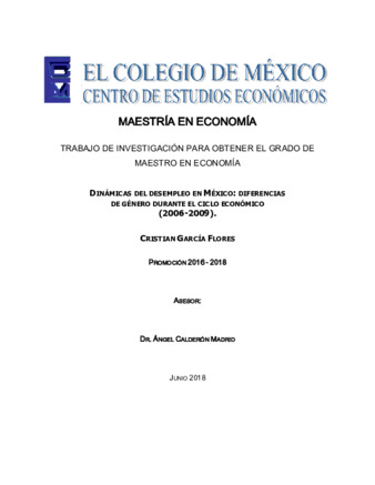 Dinámicas del desempleo en México: diferencias de género durante el ciclo económico (2006-2009) thumbnail